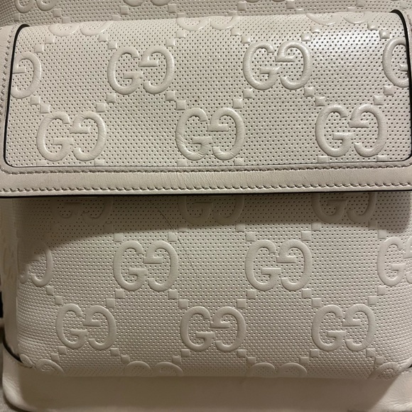 Gucci Ivory Embossed Backpack - Picture 6 of 16